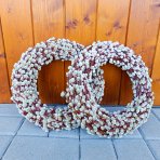 Veľkonočný veniec z bahniatok - slamený základ ⌀30 cm